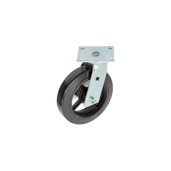 Casters Wheels & Industrial Handling Faultless Swivel Plate Caster 1418-8 8" Mold-On Rubber Wheel 1418-8 - main
